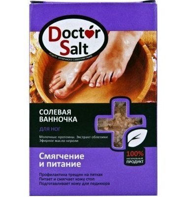 ДОКТОР СОЛЬ ванночка для ног смягчение и питание 100 гр. фото 