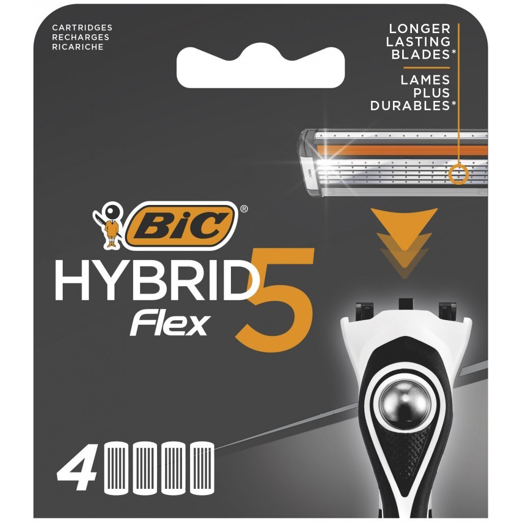 Сменные картриджи для бритья (лезвия) мужские BIC Flex 5 Hybrid 4 шт фото 