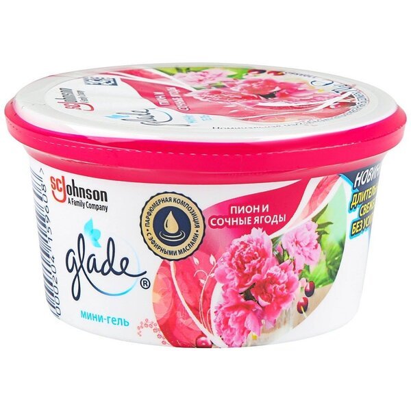 

Glade Освежитель воздуха мини-гель Пион и сочные ягоды