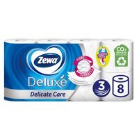 Туалетная бумага Zewa Deluxe Delicate Care белая 8 шт