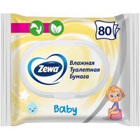 Туалетная влажная бумага Zewa Baby moist 80 шт