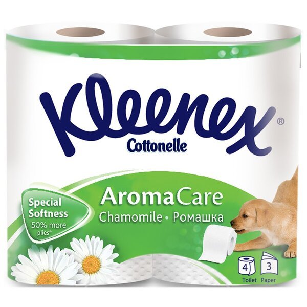 

Туалетная бумага Kleenex Белая с ароматом Ромашки 4*10 шт