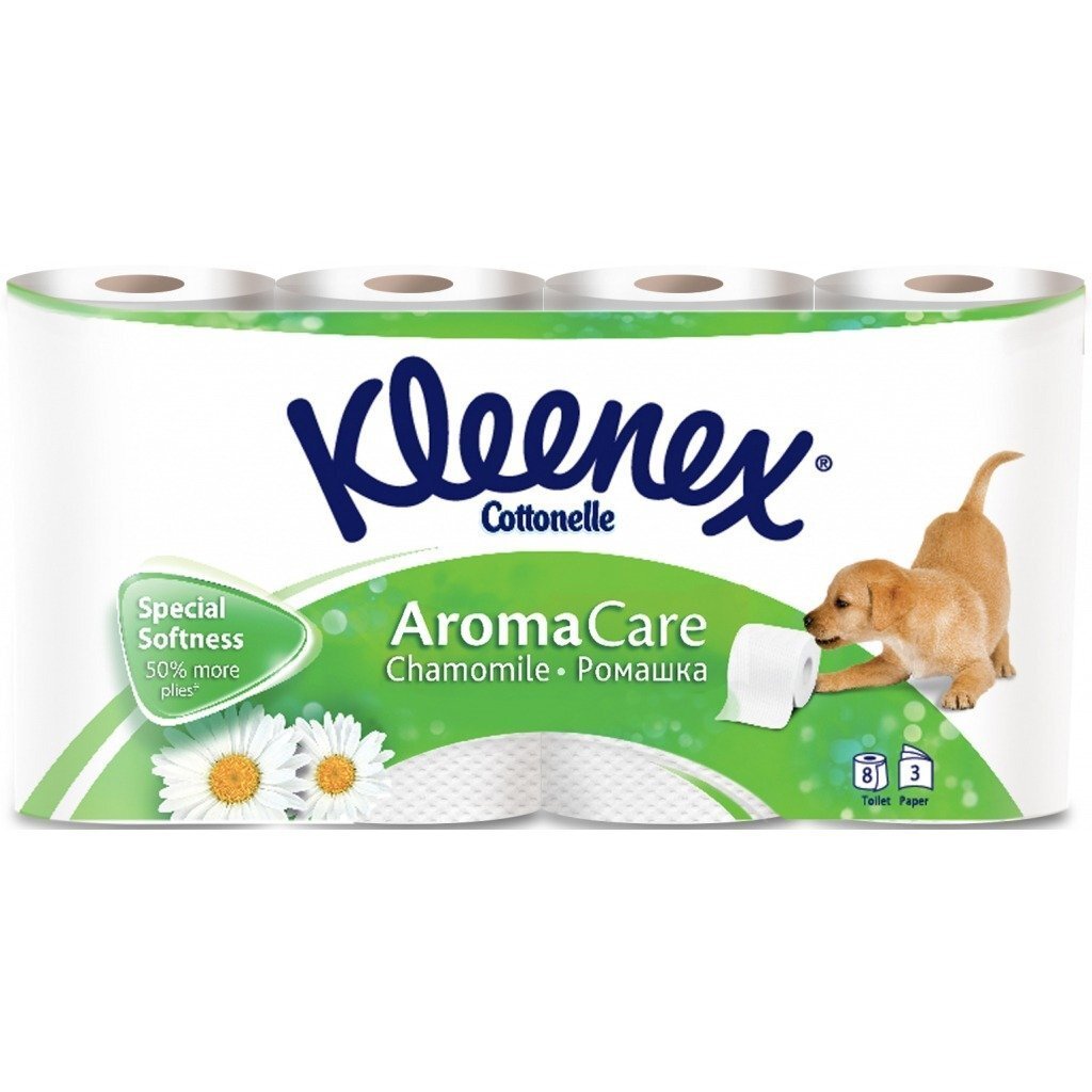 

Туалетная бумага Kleenex Белая с ароматом Ромашки 8*5 шт