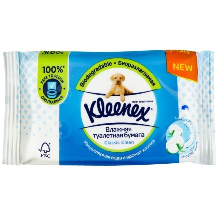 Туалетная бумага Kleenex влаги. 42*12 Classic фото 