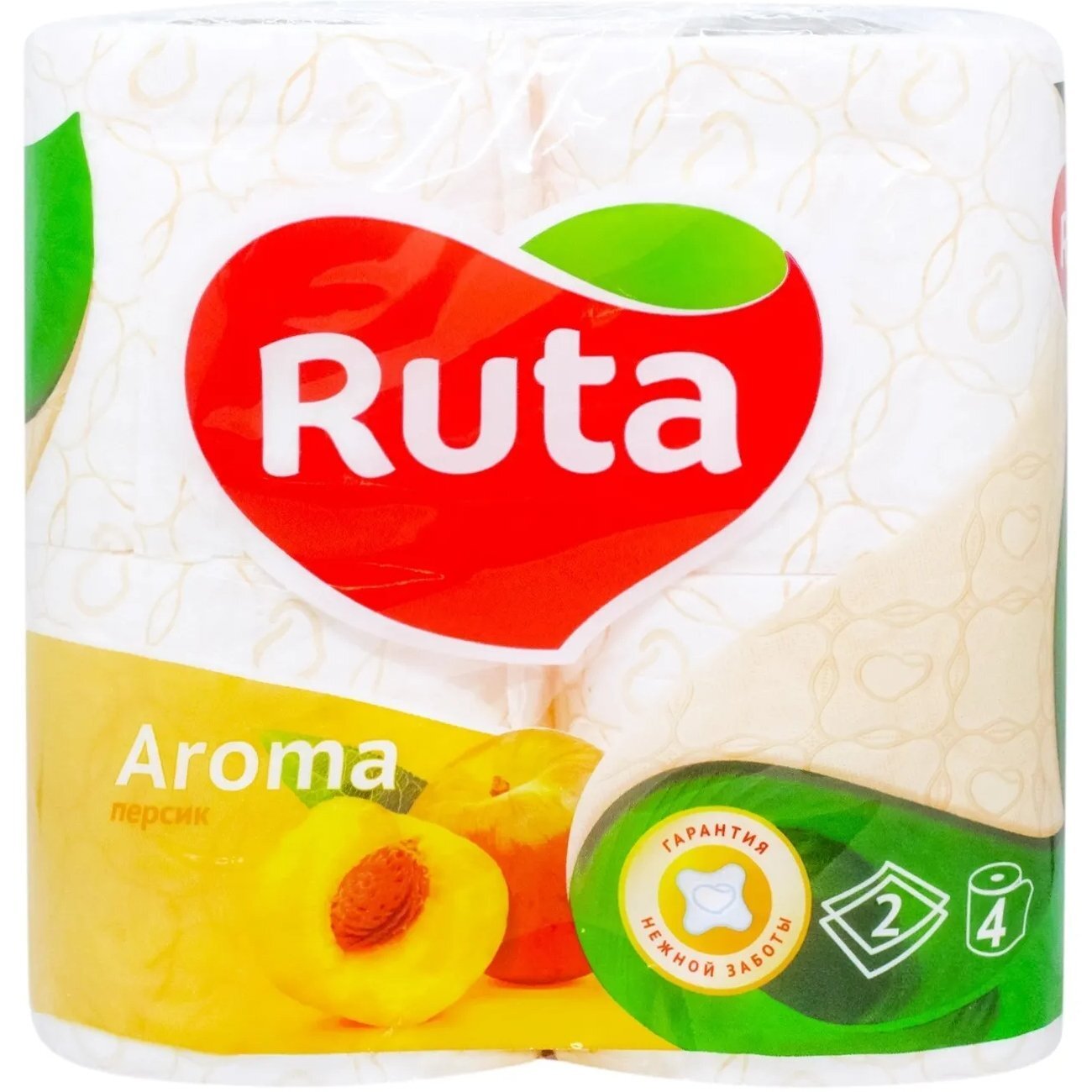 

Ruta Туалетная бумага Aroma 4шт желтый Персик