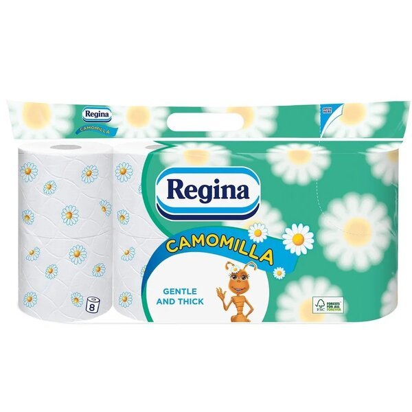 

Regina CAMOMILE FSC туалетная бумага ромашка 3 слоя 12 рулонов