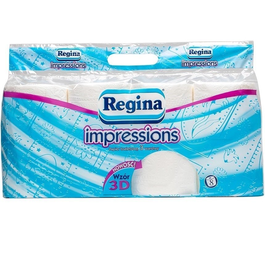 

Regina IMPRESSION White туалетная бумага 3 слоя 8 рулонов