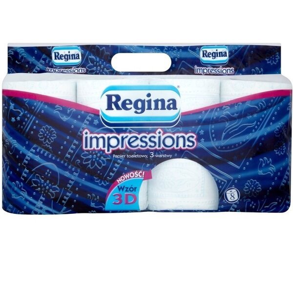 

Regina IMPRESSION Blue туалетная бумага 3 слоя 8 рулонов