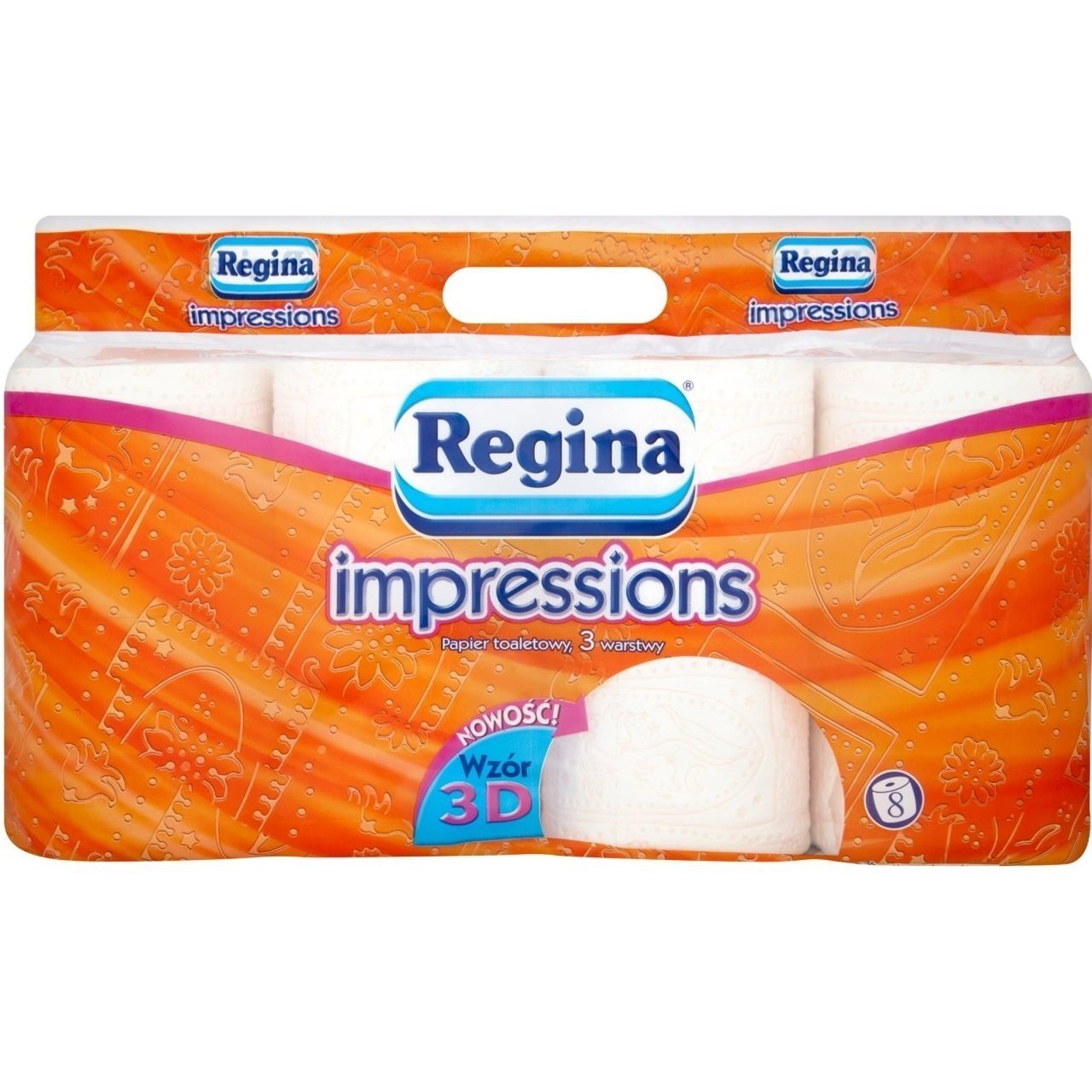

Regina IMPRESSION Orange туалетная бумага 3 слоя 8 рулонов
