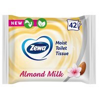 Туалетний вологий папір Zewa Almond Milk moist 42 шт