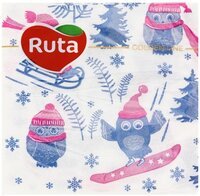 Серветки" Ruta" 24х24 40л 2ш Сови з печаткою