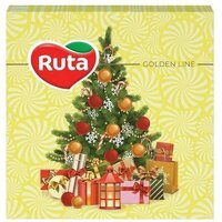 Серветки" Ruta" 33х33 20л 2ш Ялинка з подарунками з печаткою