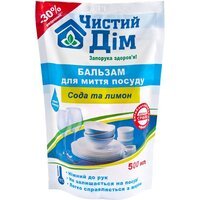 Засіб для миття посуду Чистий Дім Сода та лимон дойпак 500мл