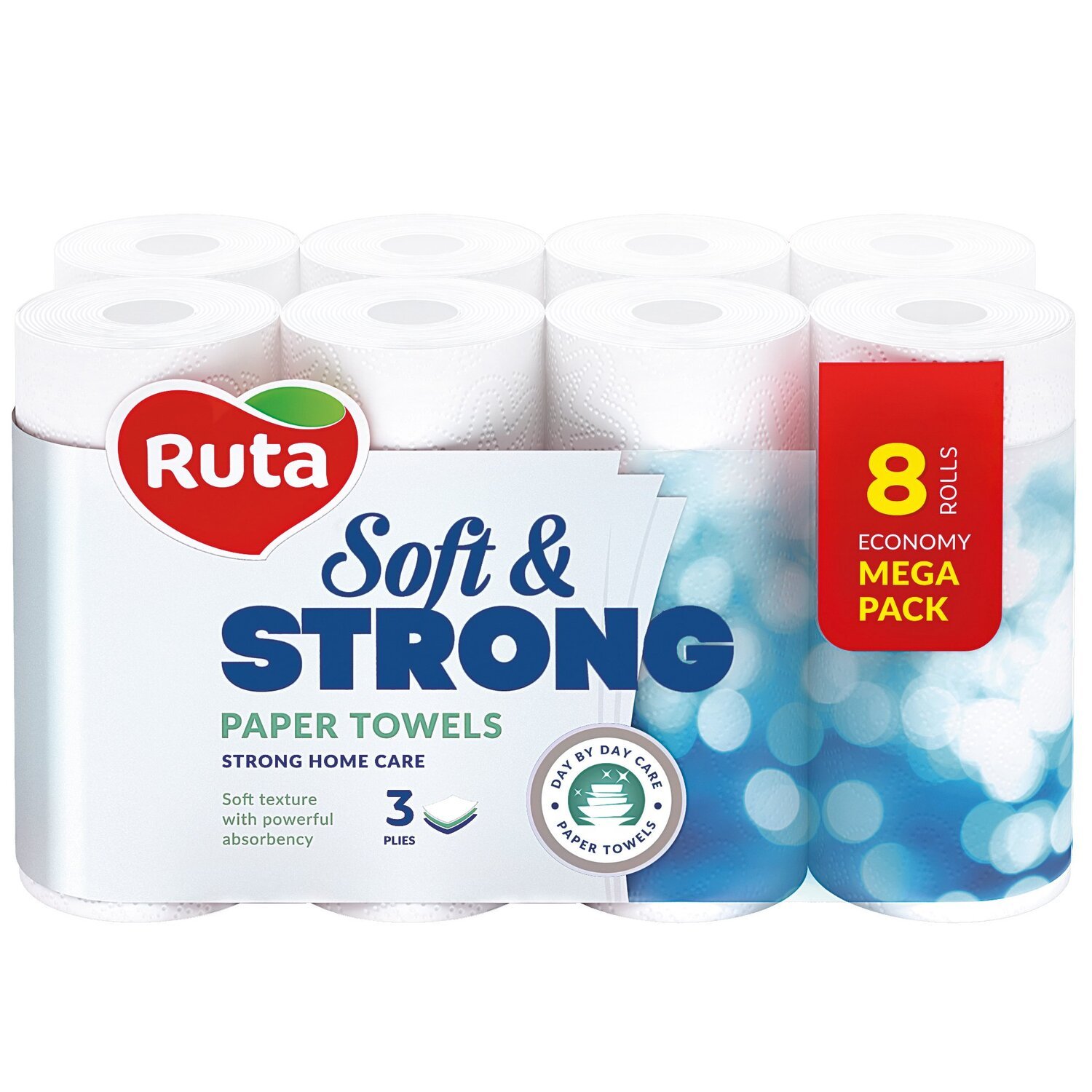 Полотенца бумажные Ruta Soft Strong 3 слоя 8шт фото 