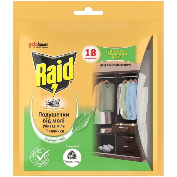 

Raid Подушечки от моли Зеленый чай 18шт