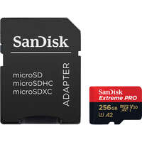 Карта пам'яті SanDisk microSDXC 256GB 10 UHS-I U3 R200/W140MB/s Extreme Pro V30 + адаптер SD (SDSQXCD-256G-GN6MA)