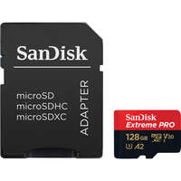 Карта памяти SanDisk microSDXC 128GB C10 UHS-I U3 R200/W90MB/s Extreme Pro V30 + SD адаптер (SDSQXCD-128G-GN6MA)