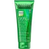 Eveline Cosmetics 99% natural: универсальный алоэ-гель для лица и тела с охлаждающим эффектом, 100 мл