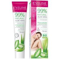 Eveline Cosmetics Деликатный крем для депиляции чувствительной кожи ног, рук и Бикини серии 99% natural aloe vera, 125 м