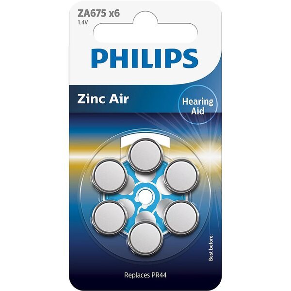 

Батарейка Philips ZA675H (675A, AC675E/EZ, PR675, DA675) блистер, 6 шт (ZA675B6A/00)