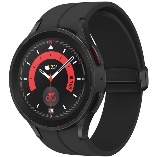 Акція на Смарт-часы Samsung Galaxy Watch 5 Pro 45mm LTE Black (SM-R925FZKASEK) від MOYO