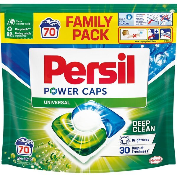 

Persil Капсулы для стирки Power Caps Универсальные 70 циклов стирки 70шт
