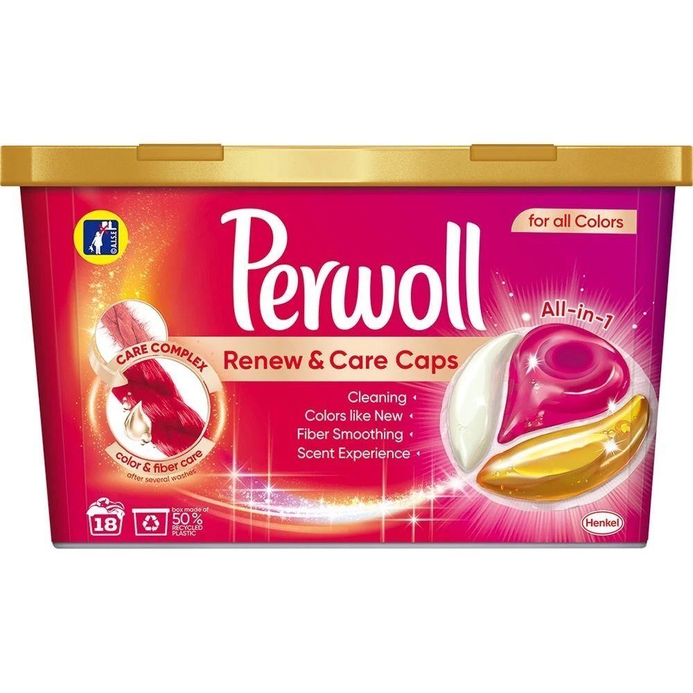 

Perwoll Капсулы для стирки Для цветных вещей 18 циклов стирки 18шт