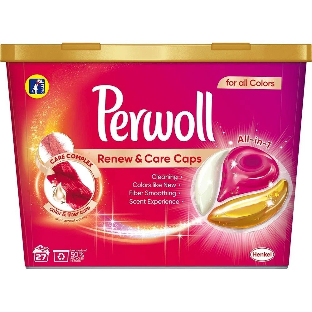 

Perwoll Капсулы для стирки Для цветных вещей 27 циклов стирки 27шт
