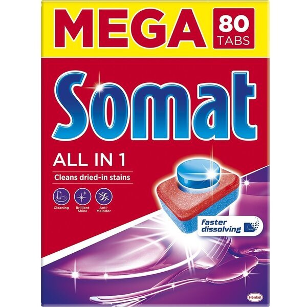 

Somat Таблетки для мытья посуды All in One 80шт