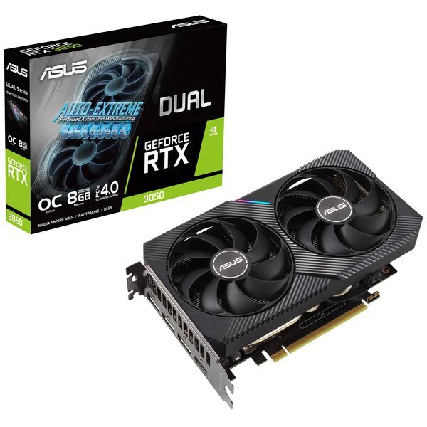 

Видеокарта ASUS GeForce RTX3050 8GB GDDR6 DUAL OC