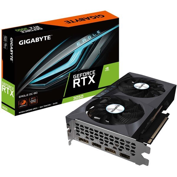 

Видеокарта GIGABYTE GeForce RTX 3050 EAGLE 8G (GV-N3050EAGLE-8GD)