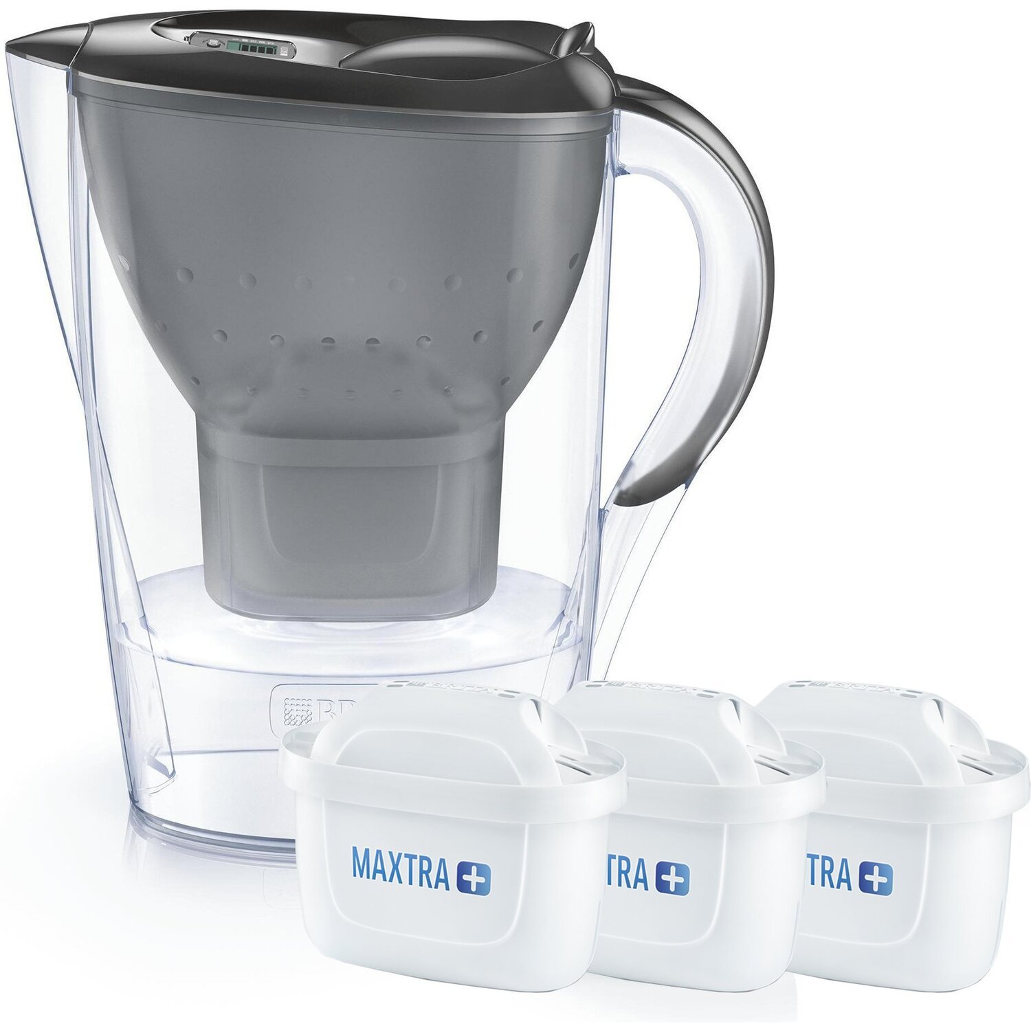 Фільтр-глечик Brita Marella + 3 картриджа 2.4 л (1.4 л очищеної води), графіт (1476152)