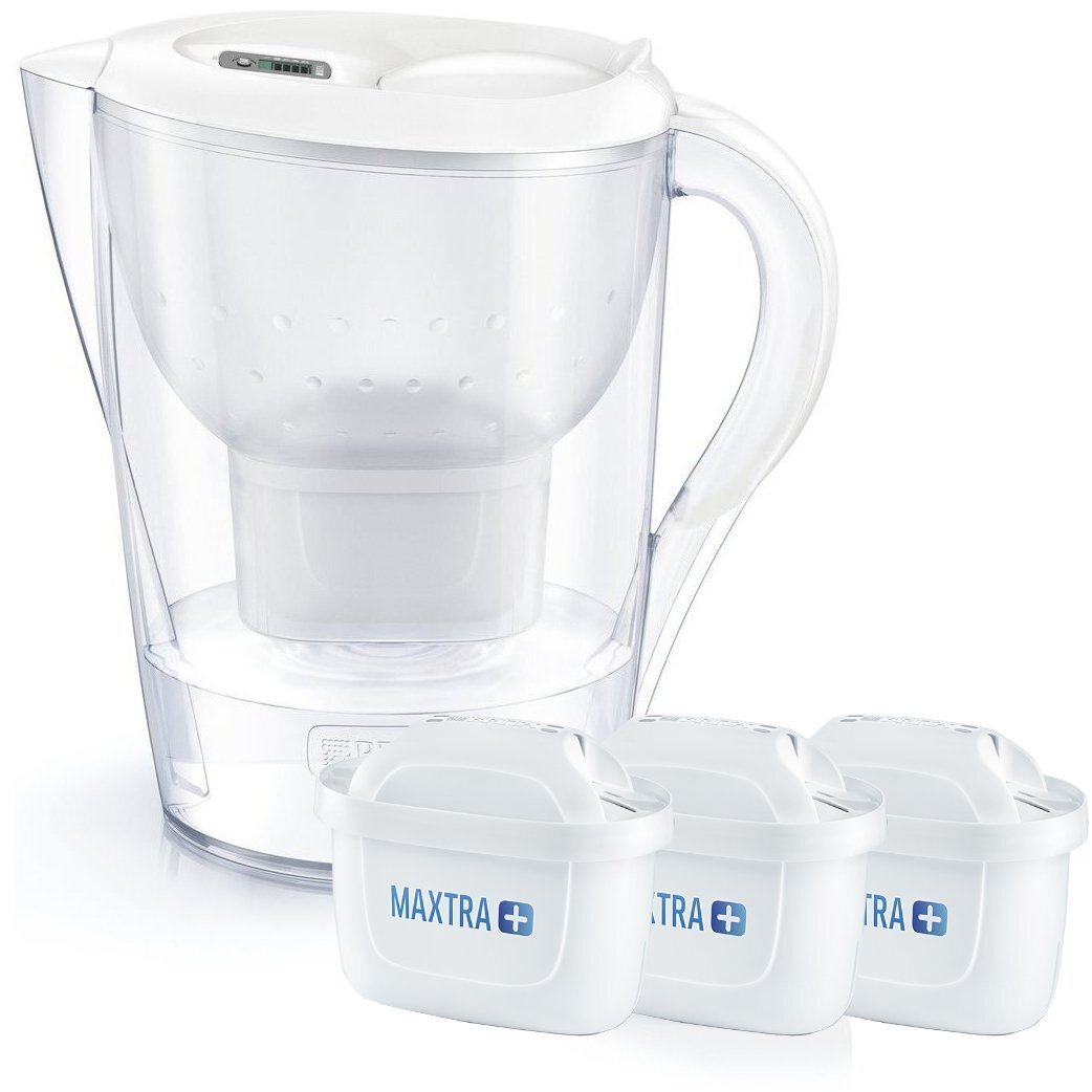 Фільтр-глечик Brita Marella XL Memo + 3 картриджа 3.5 л (2 л очищеної води), білий (1476219)