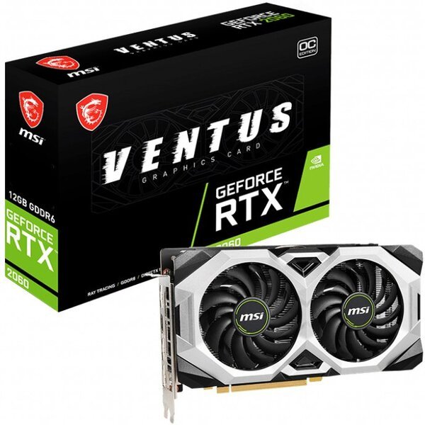 

Видеокарта MSI GeForce RTX 2060 12GB GDDR6 VENTUS OC (912-V375-685)