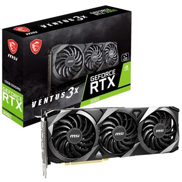 

Видеокарта MSI GeForce RTX 3060 12GB GDDR6 VENTUS 3X (912-V397-615)