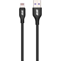 Кабель 2E USB-A – Lightning Glow 1m Black (2E-CCAL-BL)