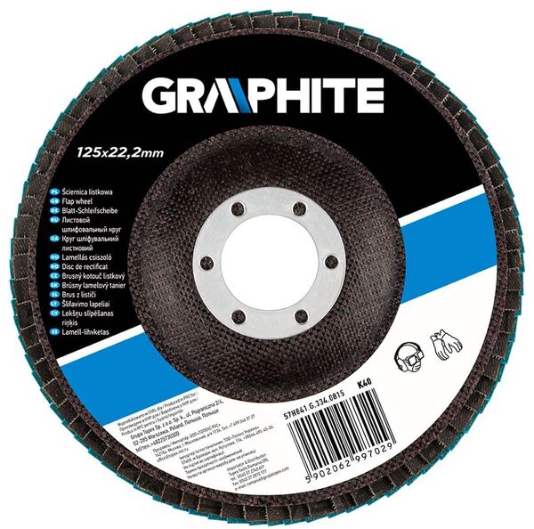 

Круг лепестковый GRAPHITE 57H841 125x22.2 мм K40 (57H841)