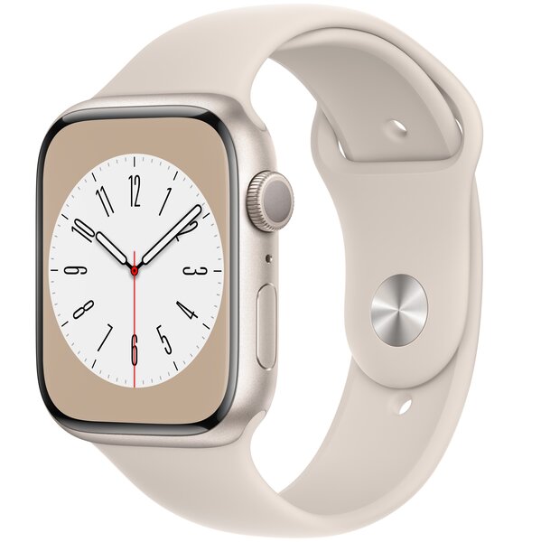 

Смарт-часы Apple Watch Series 8 GPS 45mm Starlight Aluminium Case with Starlight Sport Band