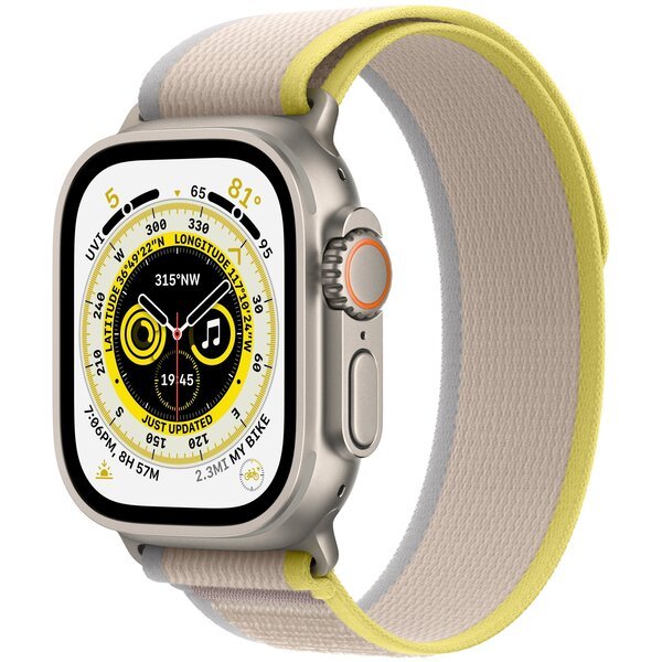 

Смарт-часы Apple Watch Ultra GPS + Cellular 49mm Titanium Case with Yellow/Beige Trail Loop - M/L