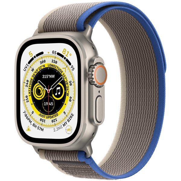 

Смарт-часы Apple Watch Ultra GPS + Cellular 49mm Titanium Case with Blue/Gray Trail Loop - S/M