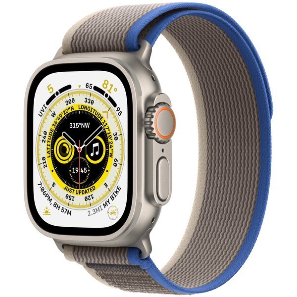 

Смарт-часы Apple Watch Ultra GPS + Cellular 49mm Titanium Case with Blue/Gray Trail Loop - M/L