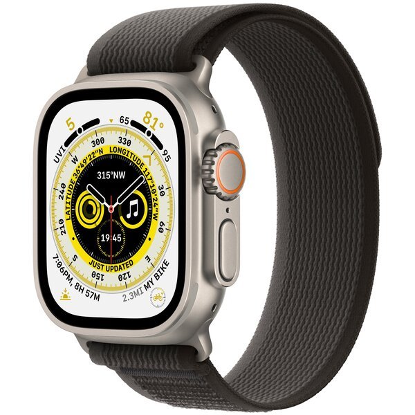 

Смарт-часы Apple Watch Ultra GPS + Cellular 49mm Titanium Case with Black/Gray Trail Loop - M/L