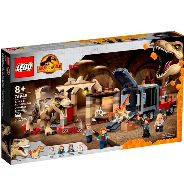 

LEGO 76948 Jurassic World Побег атроцираптора и тираннозавра