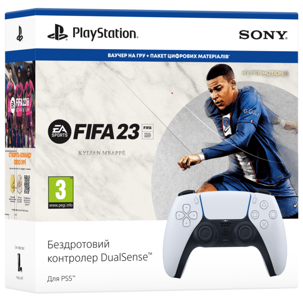 

Беспроводной геймпад DualSense для PS5 White (код на FIFA 23) (9440796)