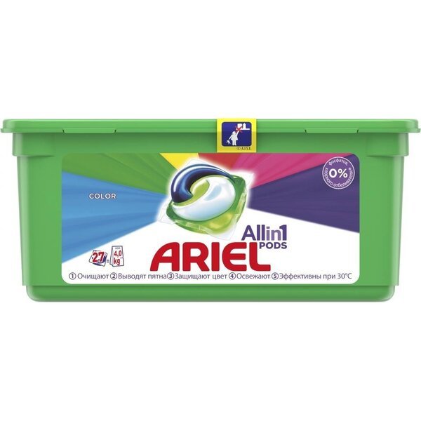 

Ariel Капсулы для стирки Pods Все-в-1 Color Автомат 27шт