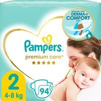 PAMPERS Дитячі підгузки Premium Care Mini (4-8 кг) Джамбо 94шт
