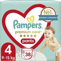 PAMPERS Детские одноразовые подгузники-трусики Premium Care Pants Maxi (9-15кг) 38шт