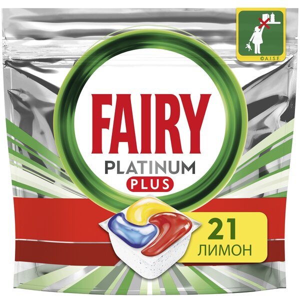 

Капсулы для посудомоечных машин Fairy Platinum Plus All in 1 21шт