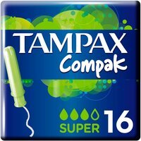 TAMPAX Compak Гигиенические тампоны с аппликатором Супер Duo ​​16шт