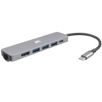 Адаптер 2Е USB-C Slim Alluminum Multi-Port 6in1 (2EW-2684)